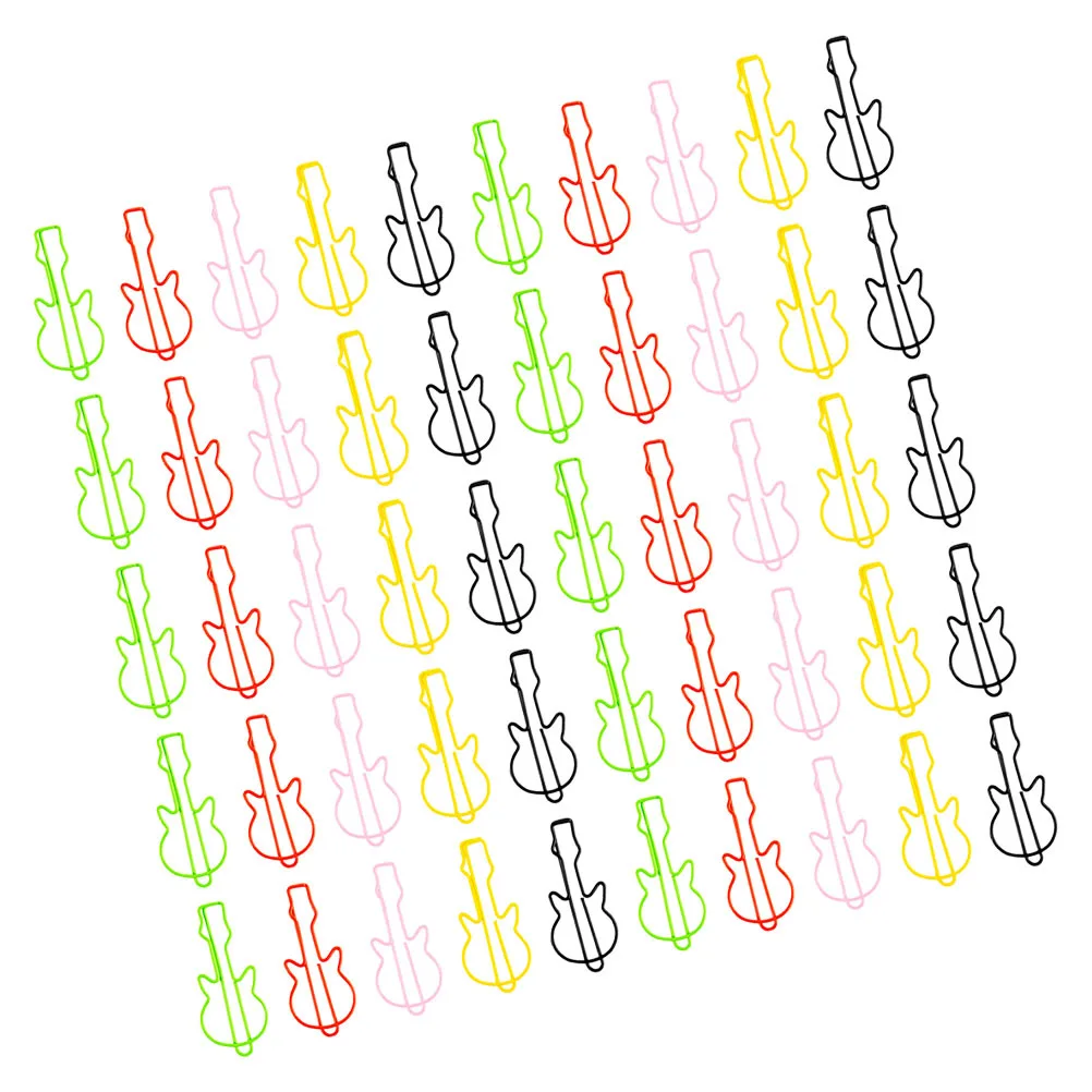 50Pcs Guitar Shaped Paperclip Metal Bookmark Music Theme Office Supply Clip for Books Planners Pages Novelty Stationery
50Pcs Guitar Shaped Paperclip Metal Bookmark Music Theme Office Supply Clip for Books Planners Pages Novelty Stationery