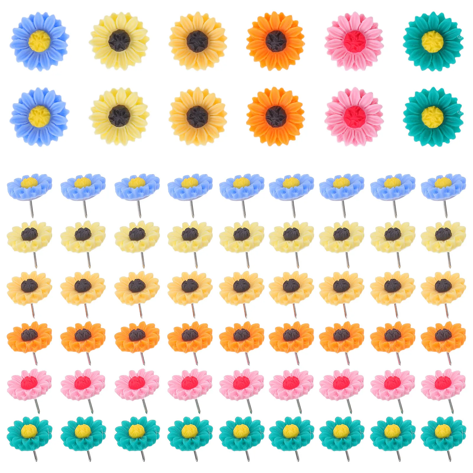 40Pcs Sunflower Thumbtacks Resin Flower Pushpins Vibrant Lasting Colors for Office Desk Home Decor Bulletin Board Wall Maps
40Pcs Sunflower Thumbtacks Resin Flower Pushpins Vibrant Lasting Colors for Office Desk Home Decor Bulletin Board Wall Maps