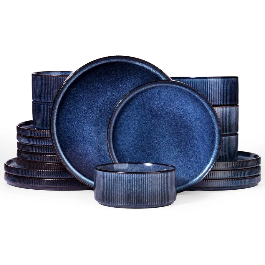 Современный набор столовой посуды из камня, 18 предметов, на 6 звездных тарелок и мисок, туманности, синий дизайн с устойчивостью к сколам и царапинам
Современный набор столовой посуды из камня, 18 предметов, на 6 звездных тарелок и мисок, туманности, синий дизайн с устойчивостью к сколам и царапинам