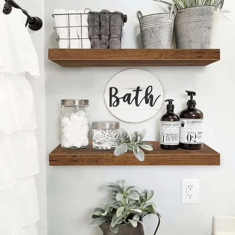 Floating Shelves Wall Shelf 24 inches Long Farmhouse Bathroom Decor Bedroom Kitchen Living Room Wall
Floating Shelves Wall Shelf 24 inches Long Farmhouse Bathroom Decor Bedroom Kitchen Living Room Wall