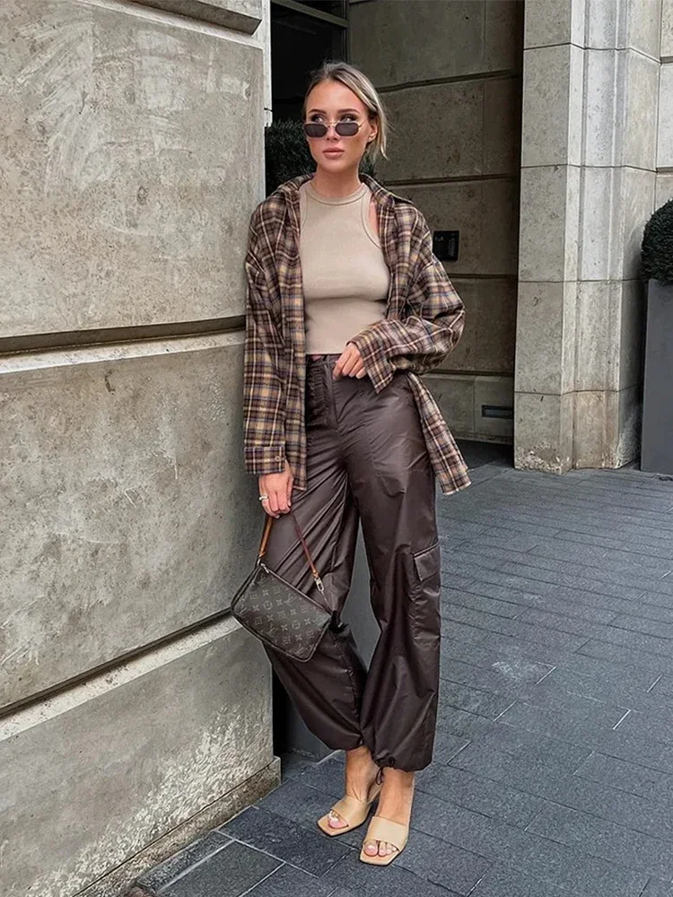 New Vintage Oversized Shirt Fashion Lapel Women's Blouse Tops Long Sleeve Plaid Lady Shirt 2025 Women Clothing Korean Style
New Vintage Oversized Shirt Fashion Lapel Women's Blouse Tops Long Sleeve Plaid Lady Shirt 2025 Women Clothing Korean Style