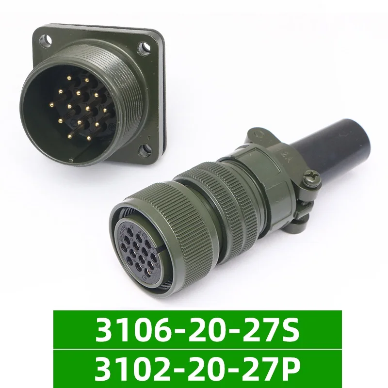 MS5015 Waterproof Aviation Plug Socket 14-Core MS3106A 20-27S MS3102A20-27P 14 Pin 20-27
MS5015 Waterproof Aviation Plug Socket 14-Core MS3106A 20-27S MS3102A20-27P 14 Pin 20-27