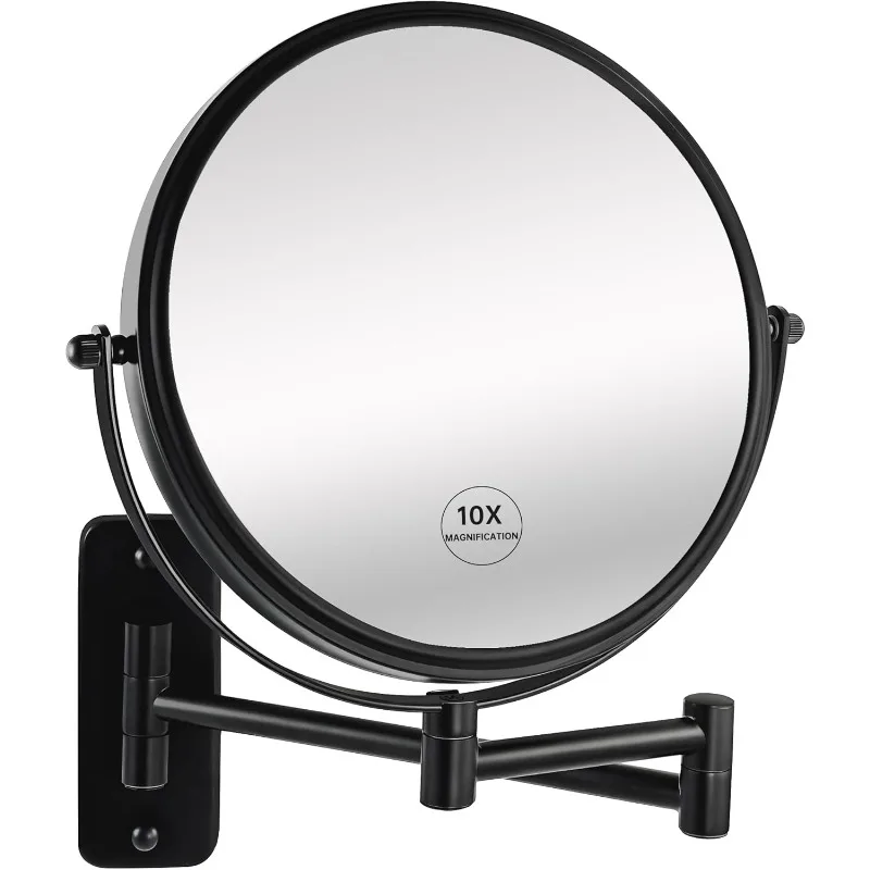 8" Wall Mounted Makeup Mirror, 1X/10X Magnifying Mirror with 360° Extendable Arm Mirror for Bathroom-Double Sided Vanity
8" Wall Mounted Makeup Mirror, 1X/10X Magnifying Mirror with 360° Extendable Arm Mirror for Bathroom-Double Sided Vanity