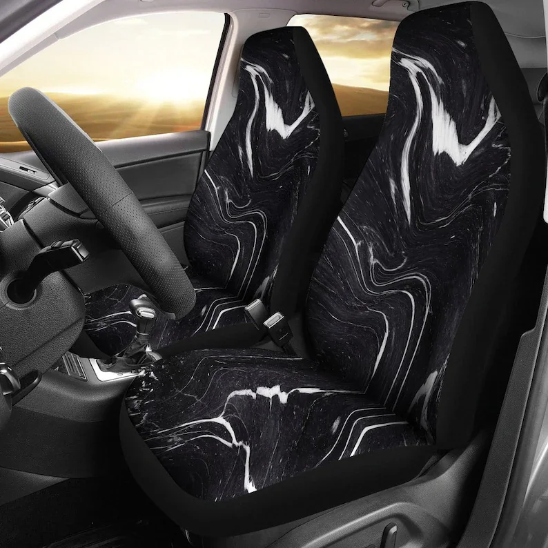 Black White Marble Swirls Car Seat Covers Pair, 2 Front Seat Covers, Car Seat Protector, Car Accessories
Black White Marble Swirls Car Seat Covers Pair, 2 Front Seat Covers, Car Seat Protector, Car Accessories