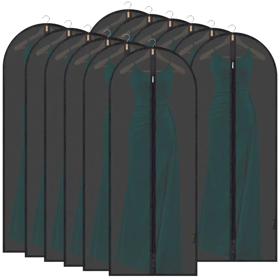 60 Translucent Garment Bags, 12 Packs PEVA Dress Bag for Closet Clothes Dresses Suit Coats Storage Black, 12PK
60 Translucent Garment Bags, 12 Packs PEVA Dress Bag for Closet Clothes Dresses Suit Coats Storage Black, 12PK