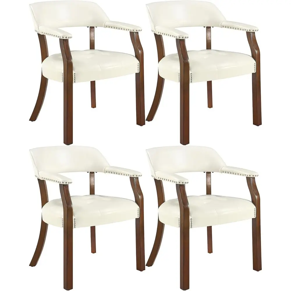 Set of 4 Leather Dining Chairs with Arms, Supportive Back, Ideal for Game and Poker Tables, Office Desk Chairs, Cherry Walnut Le
Set of 4 Leather Dining Chairs with Arms, Supportive Back, Ideal for Game and Poker Tables, Office Desk Chairs, Cherry Walnut Le