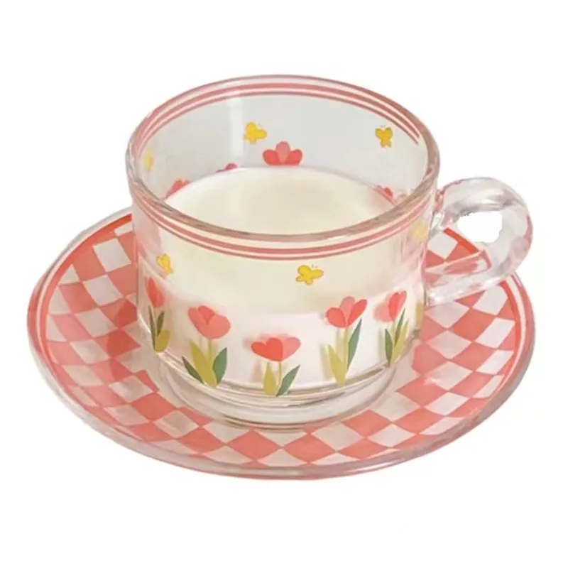 Элегантный стеклянный набор: чашка для кофе и блюдце для женщин, высококачественная домашняя чашка для молока, подарок, 200 мл
Элегантный стеклянный набор: чашка для кофе и блюдце для женщин, высококачественная домашняя чашка для молока, подарок, 200 мл