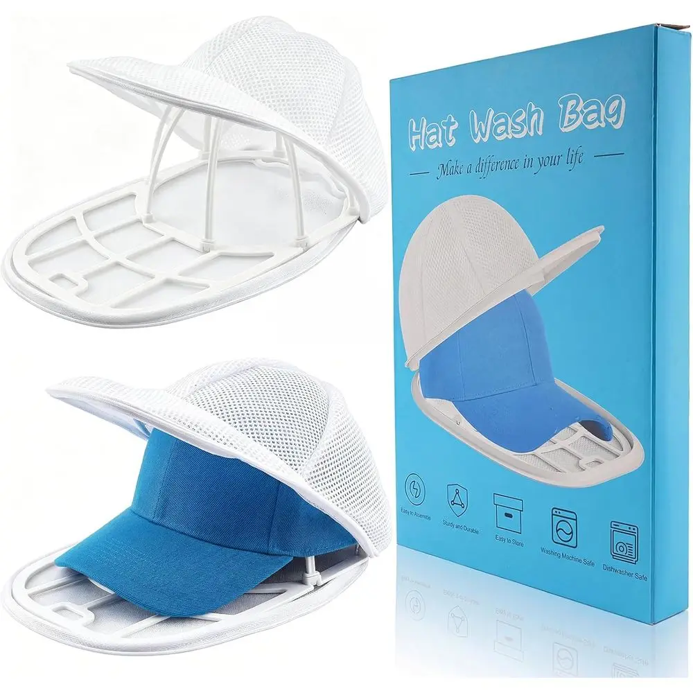 4-Piece Hat Cleaning Set: 2 Wash Cages & 2 Bags for Baseball Caps, Dishwasher Safe, White
4-Piece Hat Cleaning Set: 2 Wash Cages & 2 Bags for Baseball Caps, Dishwasher Safe, White