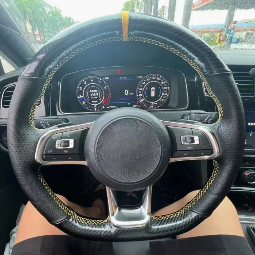 Car Steering Wheel Cover Carbon Fibre Leather For Volkswagen VW Golf 7 GTI Golf R MK7 VW Polo GTI Steering-Wheel Cover Wrap
Car Steering Wheel Cover Carbon Fibre Leather For Volkswagen VW Golf 7 GTI Golf R MK7 VW Polo GTI Steering-Wheel Cover Wrap