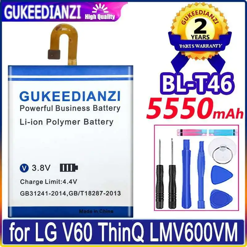 Mobile Phone Battery Fast Charging For LG V60 V60 Thinq LMV600VM V600VM V600QM5 5550mAh BL-T46
Mobile Phone Battery Fast Charging For LG V60 V60 Thinq LMV600VM V600VM V600QM5 5550mAh BL-T46
