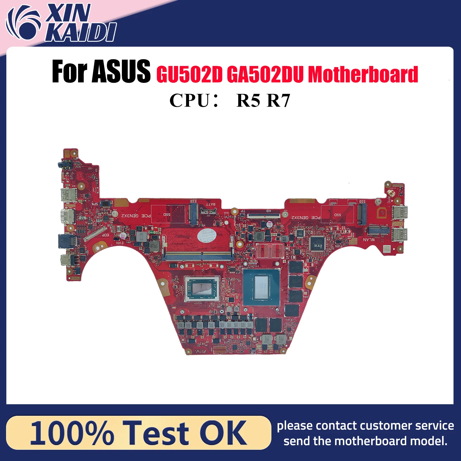 GA502DU Материнская плата для ноутбука ASUS ROG Zephyrus G15 GA502D GU502D GA502DU Материнская плата для ноутбука с процессором R5 R7 100% tests OK stk
GA502DU Материнская плата для ноутбука ASUS ROG Zephyrus G15 GA502D GU502D GA502DU Материнская плата для ноутбука с процессором R5 R7 100% tests OK stk