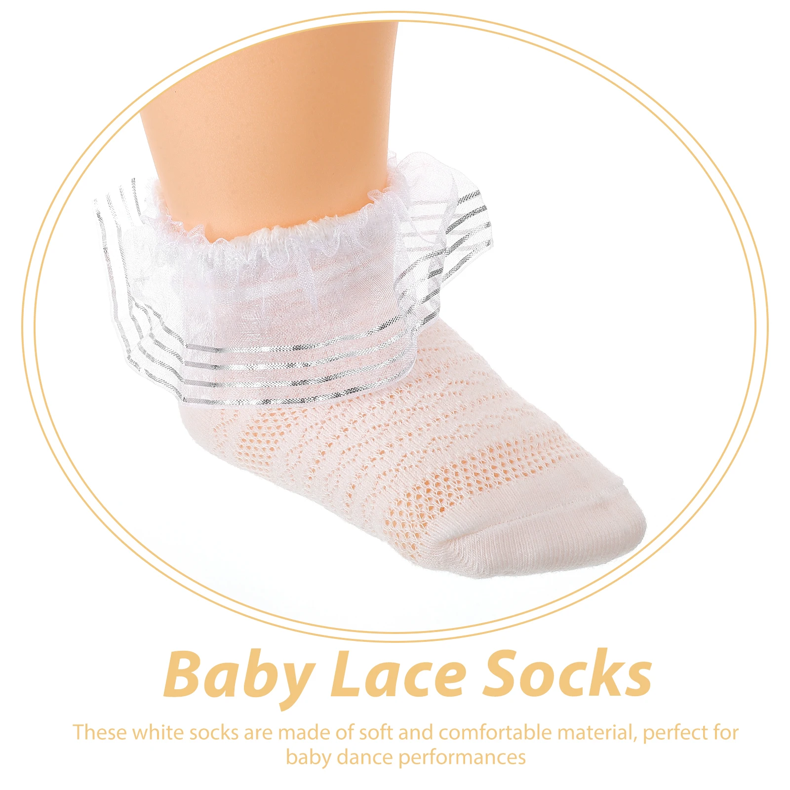 1 пара белых хлопковых гольфов для девочек, теплые чулки выше колена из кружева и тюля с рюшами для малышей, новорожденных
1 пара белых хлопковых гольфов для девочек, теплые чулки выше колена из кружева и тюля с рюшами для малышей, новорожденных