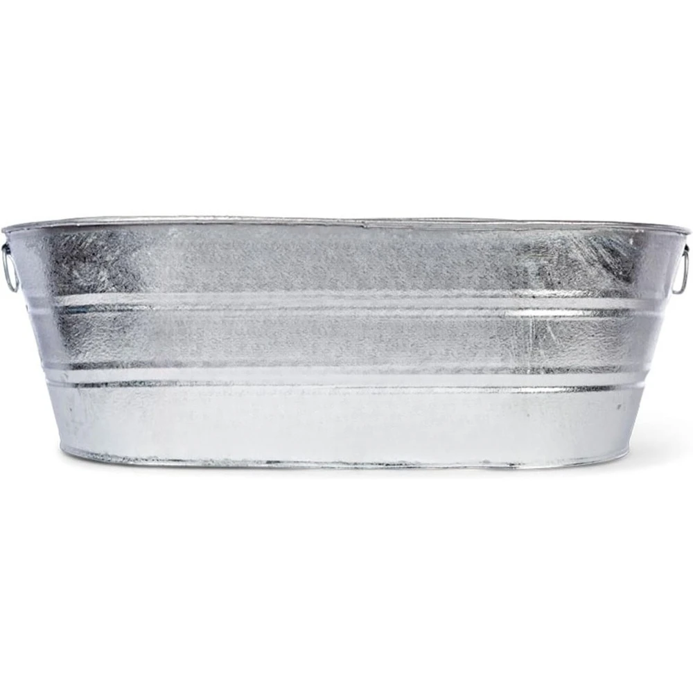 16 Gallon Round Galvanized Weatherproof Steel Tub with Wire Handle and Offset Bottom for Indoor Home and Outdoor Garden use
16 Gallon Round Galvanized Weatherproof Steel Tub with Wire Handle and Offset Bottom for Indoor Home and Outdoor Garden use
