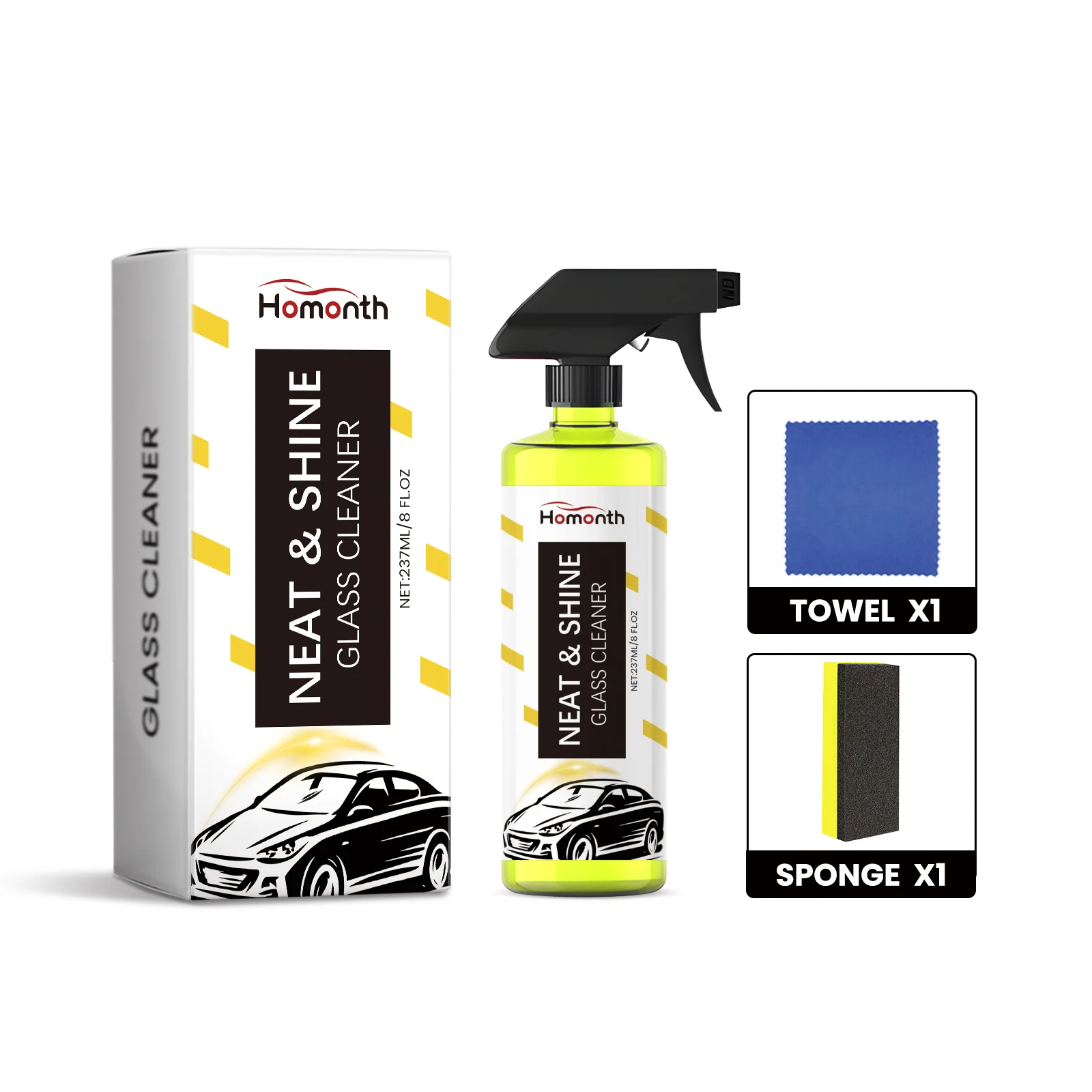 Homonth car glass cleaner, car glass clean and clear decontamination rainproof and anti-fog cleaner
Homonth car glass cleaner, car glass clean and clear decontamination rainproof and anti-fog cleaner