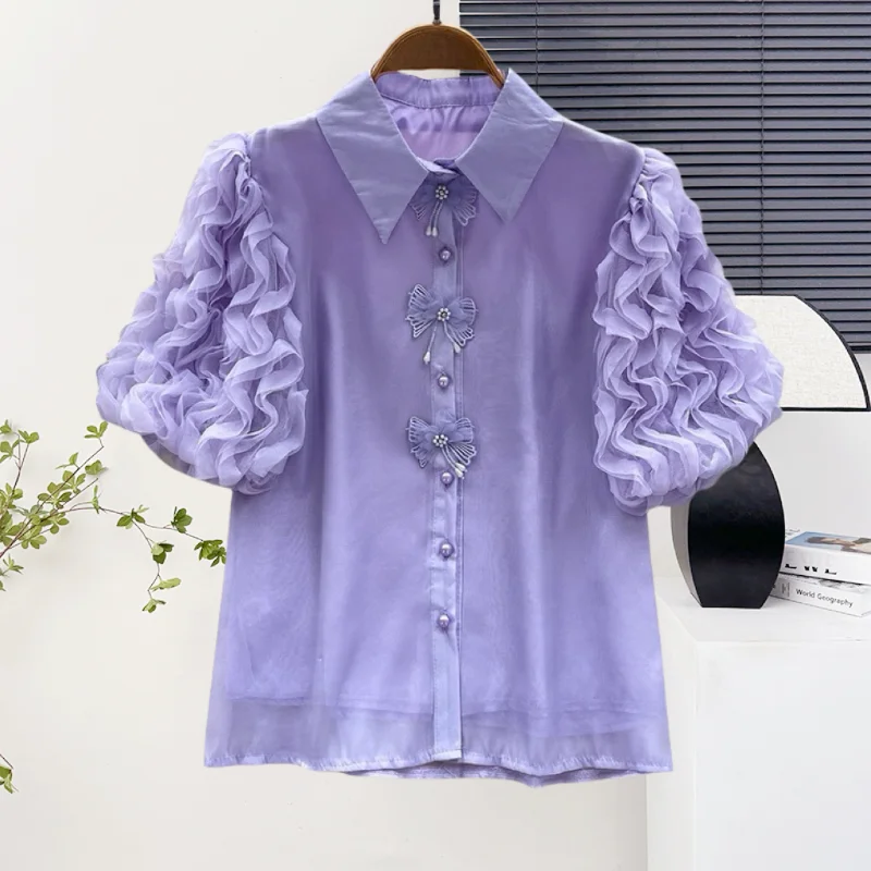 Black,Summer,Korean,Style,,Blouse,Chic,Sexy,Turn-down collar,Button,Patchwork,Single-breasted,Women,Flare Sleeve,Tops,New,552603
Black,Summer,Korean,Style,,Blouse,Chic,Sexy,Turn-down collar,Button,Patchwork,Single-breasted,Women,Flare Sleeve,Tops,New,552603