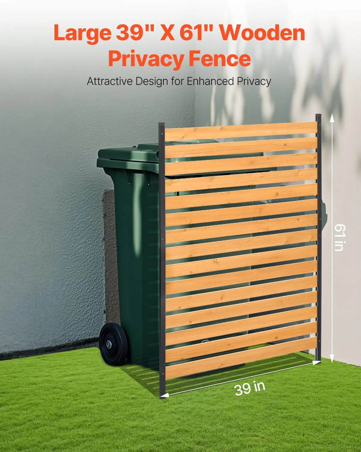 Wood Privacy Fence 1 Panel Slatted Air Conditioner Fence 39' W X 61' L
Wood Privacy Fence 1 Panel Slatted Air Conditioner Fence 39' W X 61' L