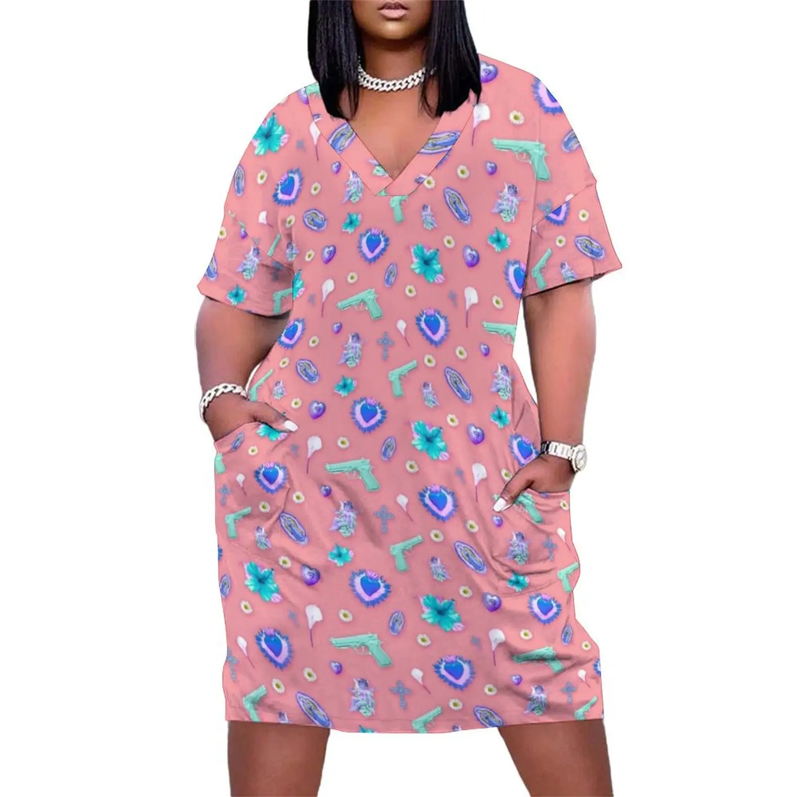 Romeo and Juliet pink Loose Pocket Dress Woman clothes Women's summer dress dress party night
Romeo and Juliet pink Loose Pocket Dress Woman clothes Women's summer dress dress party night
