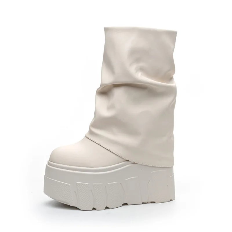 Осенние ботинки из микрофибры 14 см, плюшевые ботильоны на плоской подошве, женская зимняя мотоциклетная обувь на танкетке на толстой подошве
Осенние ботинки из микрофибры 14 см, плюшевые ботильоны на плоской подошве, женская зимняя мотоциклетная обувь на танкетке на толстой подошве