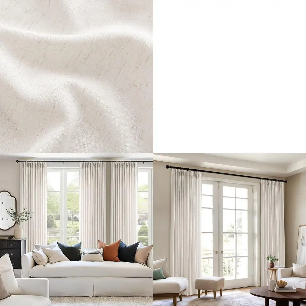 Натуральные текстурированные льняные прозрачные шторы со складками с эффектом памяти, идеально подходят для конфиденциальности и фильтрации света в домашнем декора
Натуральные текстурированные льняные прозрачные шторы со складками с эффектом памяти, идеально подходят для конфиденциальности и фильтрации света в домашнем декора