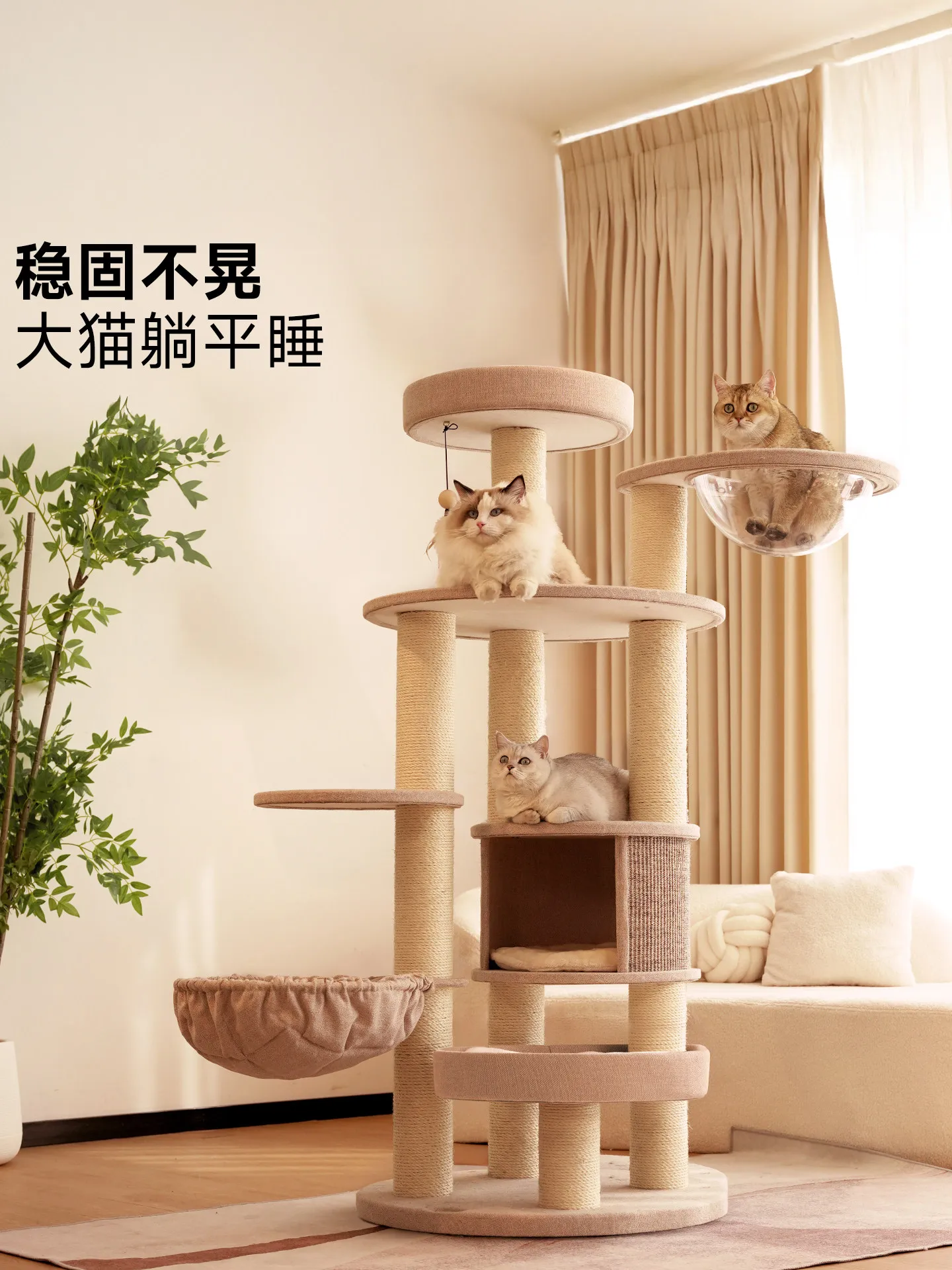 Forest Climbing Frame, Solid Wood Cat Nest, Cat Tree Integrated Multi-cat Big Cat Special Large Maine Household Sisal
Forest Climbing Frame, Solid Wood Cat Nest, Cat Tree Integrated Multi-cat Big Cat Special Large Maine Household Sisal