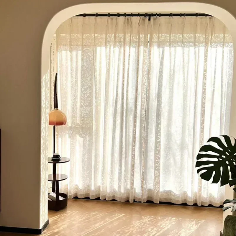 French Elegant Sheer Curtains For Living Room Luxury Tulle For Window Drapes For Bedroom Decor Tree Shadow Light Filtering
French Elegant Sheer Curtains For Living Room Luxury Tulle For Window Drapes For Bedroom Decor Tree Shadow Light Filtering