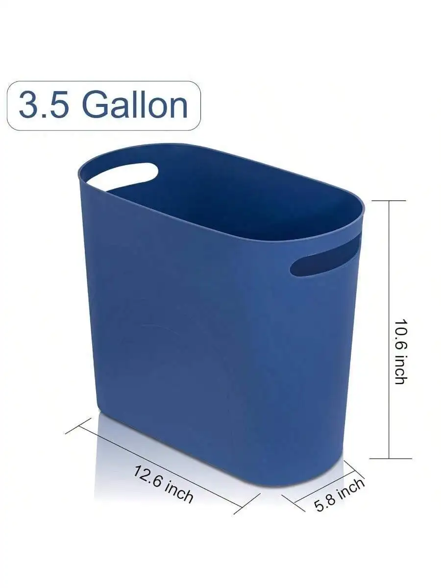 3.5 Gallon Slim Plastic Trash Can With Handles For Bathroom Kitchen Office
3.5 Gallon Slim Plastic Trash Can With Handles For Bathroom Kitchen Office