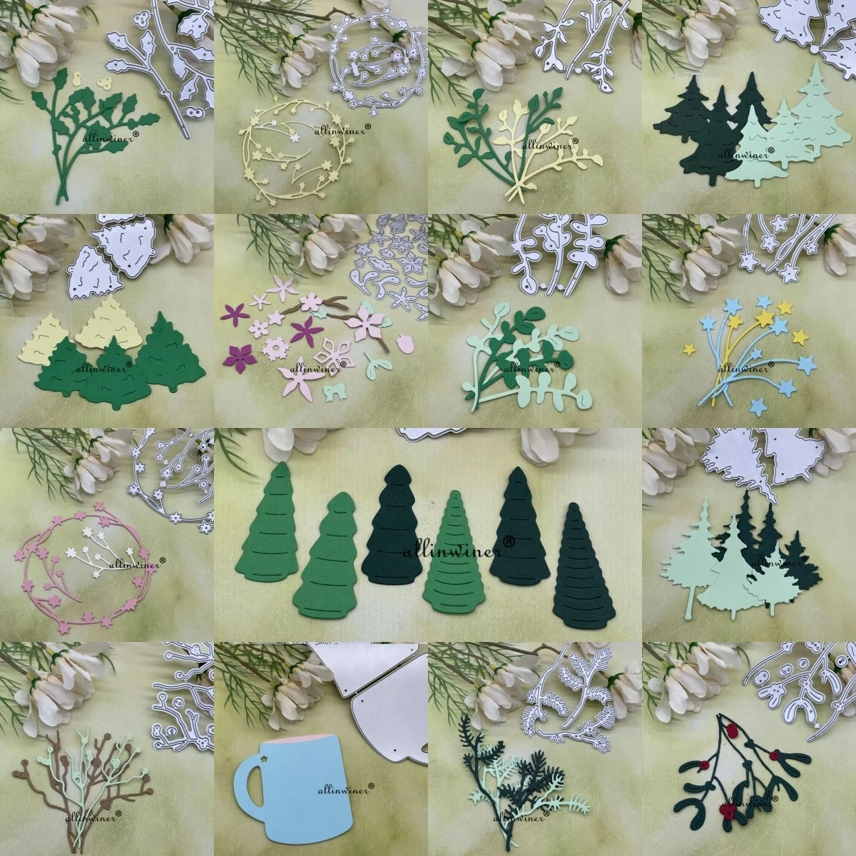 Металлические вырубные формы-трафареты для скрапбукинга: Рождественские цветы и листья, для декоративного тиснения и рукоделия
Металлические вырубные формы-трафареты для скрапбукинга: Рождественские цветы и листья, для декоративного тиснения и рукоделия