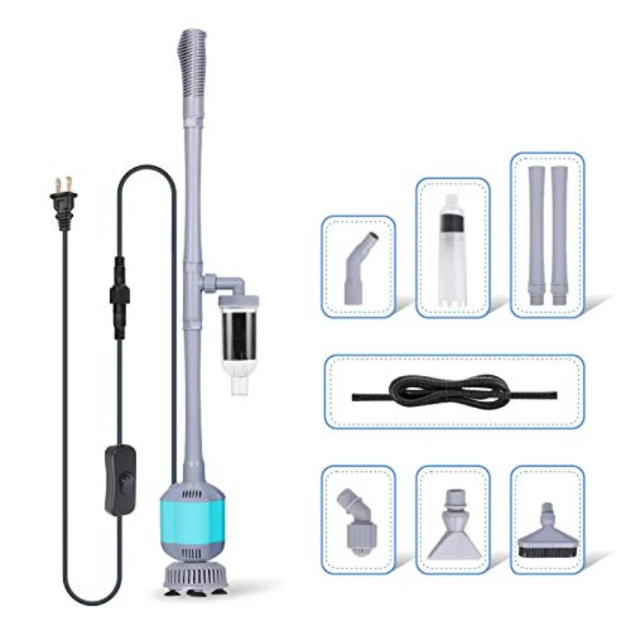 360GPH Electric Aquarium Gravel Cleaner 5 in 1 Automatic Fish Tank Cleaning Tool Set Vacuum Water Changer Sand Washer Filter Si
360GPH Electric Aquarium Gravel Cleaner 5 in 1 Automatic Fish Tank Cleaning Tool Set Vacuum Water Changer Sand Washer Filter Si