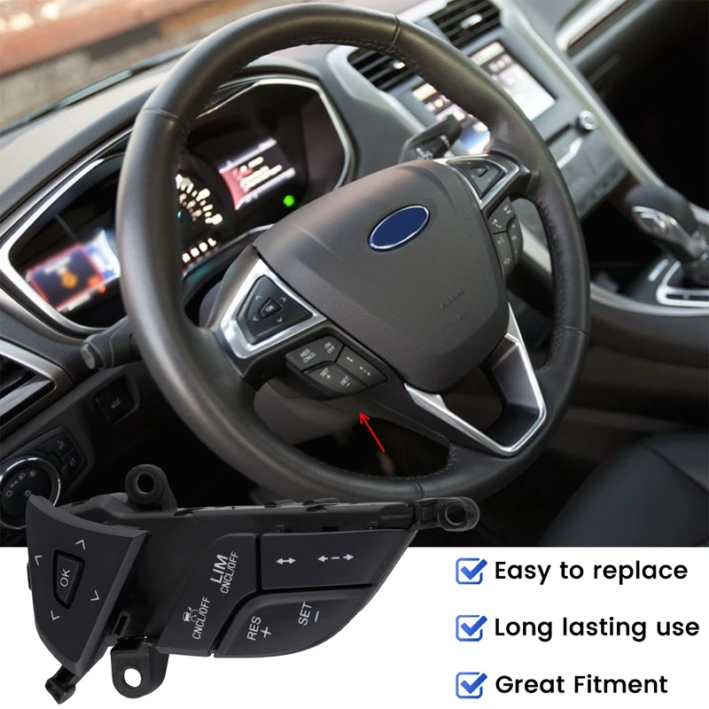 Car Steering Wheel Cruise Control Button Assembly Multifunction Switch DG9T-9E740GFW For Ford Fusion 2013-2018
Car Steering Wheel Cruise Control Button Assembly Multifunction Switch DG9T-9E740GFW For Ford Fusion 2013-2018