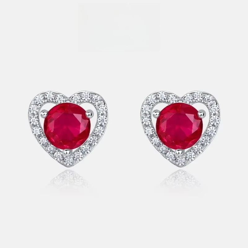 Love Full Diamond Cultivation Ruby Earrings S925 Silver Plated 18K Gold PT950 Platinum Earrings
Love Full Diamond Cultivation Ruby Earrings S925 Silver Plated 18K Gold PT950 Platinum Earrings