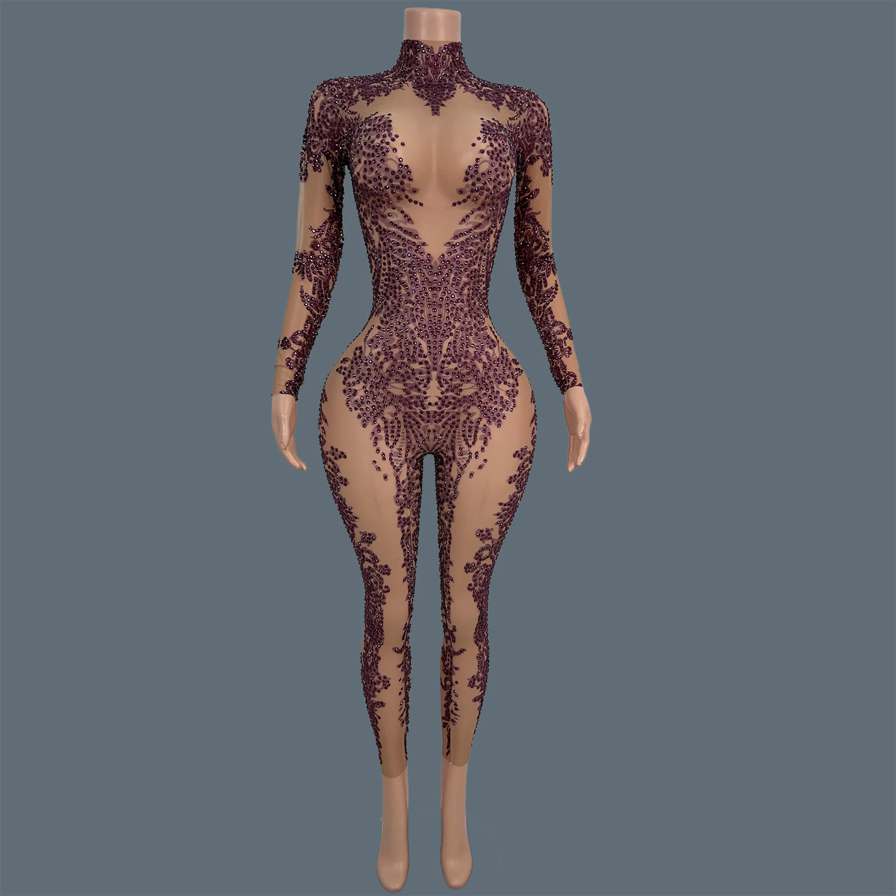 Sparkly Rhinestone Crystals Glamorous Tight Fitting Jumpsuit Night Party Drag Queen Performer Wear Dance Sexy Mesh Outfit Putao
Sparkly Rhinestone Crystals Glamorous Tight Fitting Jumpsuit Night Party Drag Queen Performer Wear Dance Sexy Mesh Outfit Putao