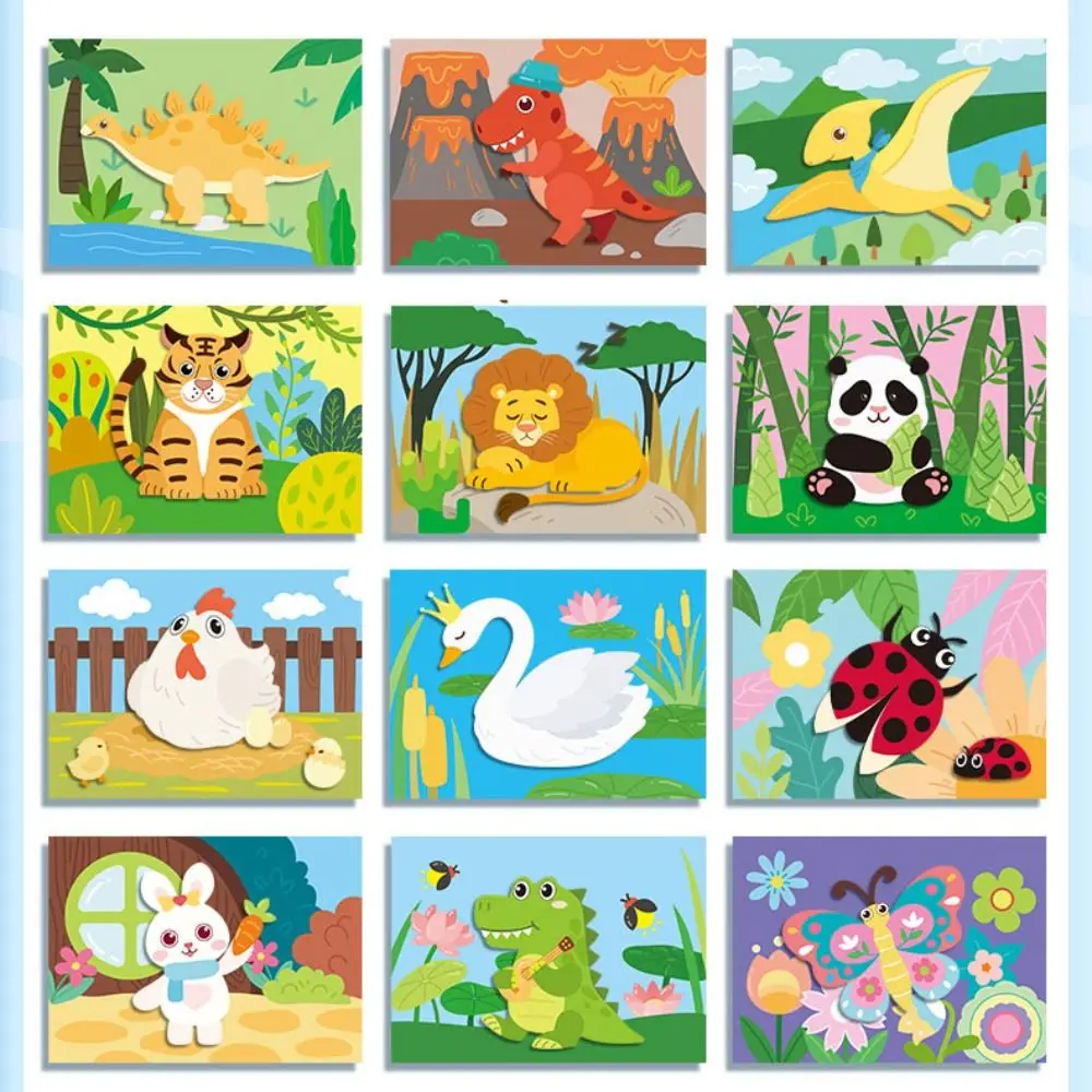 Handmade Montessori Quiet Busy Book Three-dimensional Repeated Pasting DIY Paste Material Kit Paper Cartoon Animals Sticker Book
Handmade Montessori Quiet Busy Book Three-dimensional Repeated Pasting DIY Paste Material Kit Paper Cartoon Animals Sticker Book