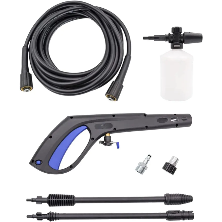 Universal Electric Power Washer Replacement Accessory Kit with Gun Lance Hose and Foam Cannon in Black for Outdoor Cleaning App
Universal Electric Power Washer Replacement Accessory Kit with Gun Lance Hose and Foam Cannon in Black for Outdoor Cleaning App