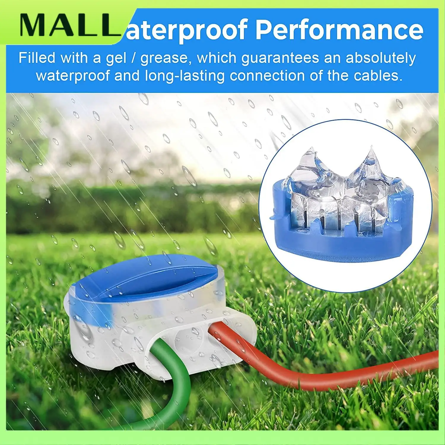 MALL Cable Connector, 20 Pieces Cable Connectors For Robotic Lawnmower, Automower Waterproof Cable Clamps Connection Clamps
MALL Cable Connector, 20 Pieces Cable Connectors For Robotic Lawnmower, Automower Waterproof Cable Clamps Connection Clamps