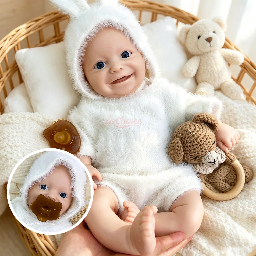 17" Soft Squeeze Reborn Baby Girl Doll Unpainted Diy Weighted Silicone Reborn Doll Open Mouth Pacifier For Christmas Collection
17" Soft Squeeze Reborn Baby Girl Doll Unpainted Diy Weighted Silicone Reborn Doll Open Mouth Pacifier For Christmas Collection