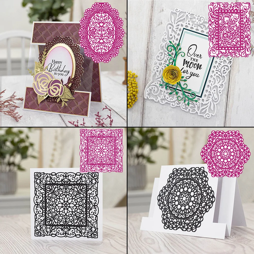 4pc Lace Frame Metal Cutting Dies for DIY Scrapbook Album Paper Card Decoration Crafts Embossing 2023 New Dies
4pc Lace Frame Metal Cutting Dies for DIY Scrapbook Album Paper Card Decoration Crafts Embossing 2023 New Dies