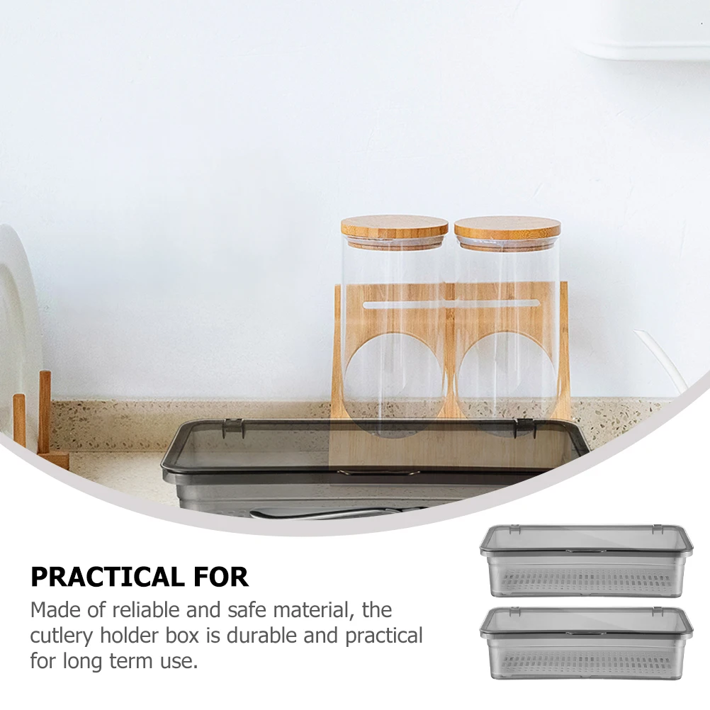 2Pcs Long Term Use Cutlery Holder Box Chopsticks Organizer Clear Lid Box Household Utensil Case Camping Utensil Holder 
2Pcs Long Term Use Cutlery Holder Box Chopsticks Organizer Clear Lid Box Household Utensil Case Camping Utensil Holder