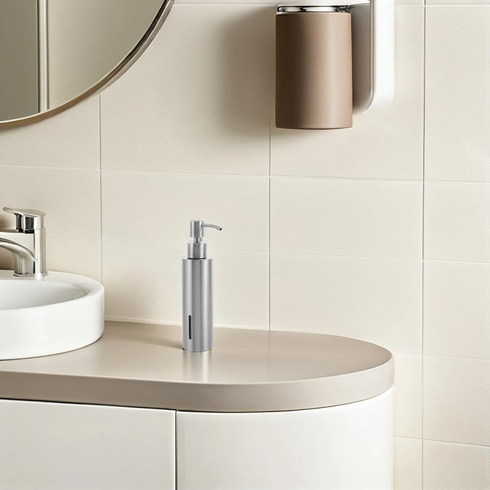 200Ml Stainless Steel Liquid Soap Dispenser Brushed Nickel Pump Bottle for Hand Wash Shower Gel Lotion Refillable Countertop
200Ml Stainless Steel Liquid Soap Dispenser Brushed Nickel Pump Bottle for Hand Wash Shower Gel Lotion Refillable Countertop