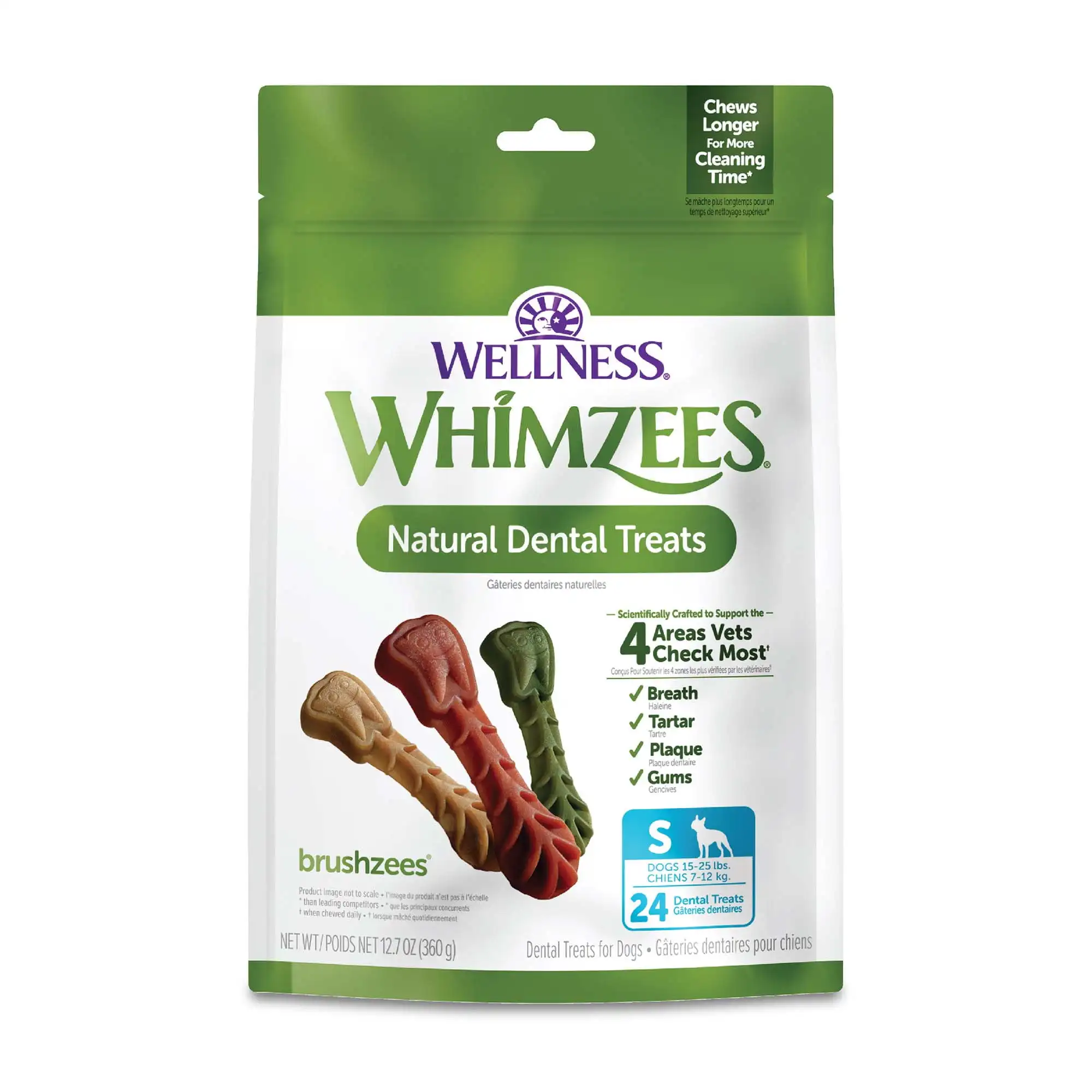Wellness® ® Brushzees Natural Grain Free Dental Chews for Dogs, Small Breed, 24 count
Wellness® ® Brushzees Natural Grain Free Dental Chews for Dogs, Small Breed, 24 count