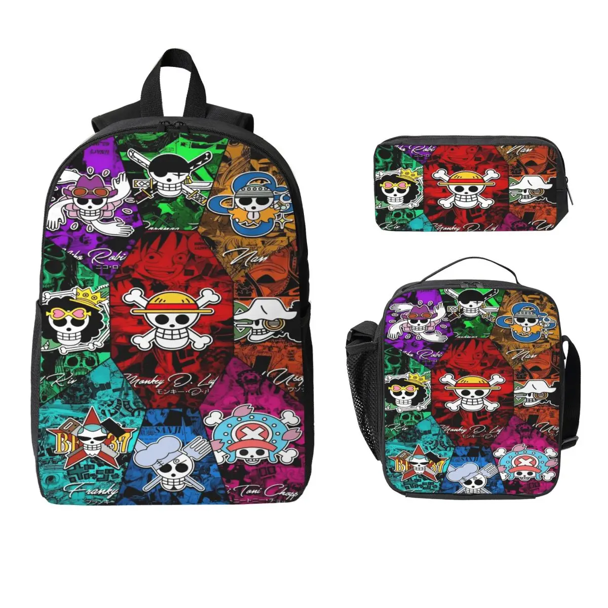 Luffys O-one-pieces Kids Backpack Lunch Box Pencil Boxes for Boys Girls Backpacks Kawaii School bag Bookbag Set
Luffys O-one-pieces Kids Backpack Lunch Box Pencil Boxes for Boys Girls Backpacks Kawaii School bag Bookbag Set