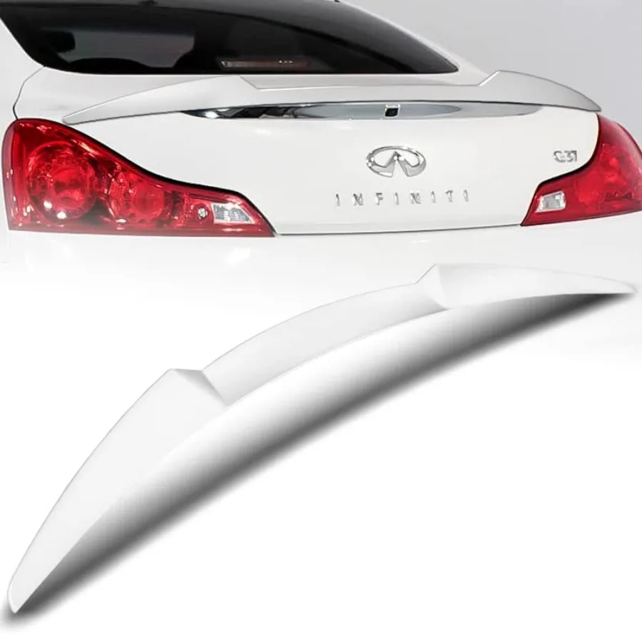 Спойлер-крыло DriftX Performance для багажника Infiniti G37 Coupe 2008-2013, V-образный, цвета Pearl White, с H-образным элементом
Спойлер-крыло DriftX Performance для багажника Infiniti G37 Coupe 2008-2013, V-образный, цвета Pearl White, с H-образным элементом