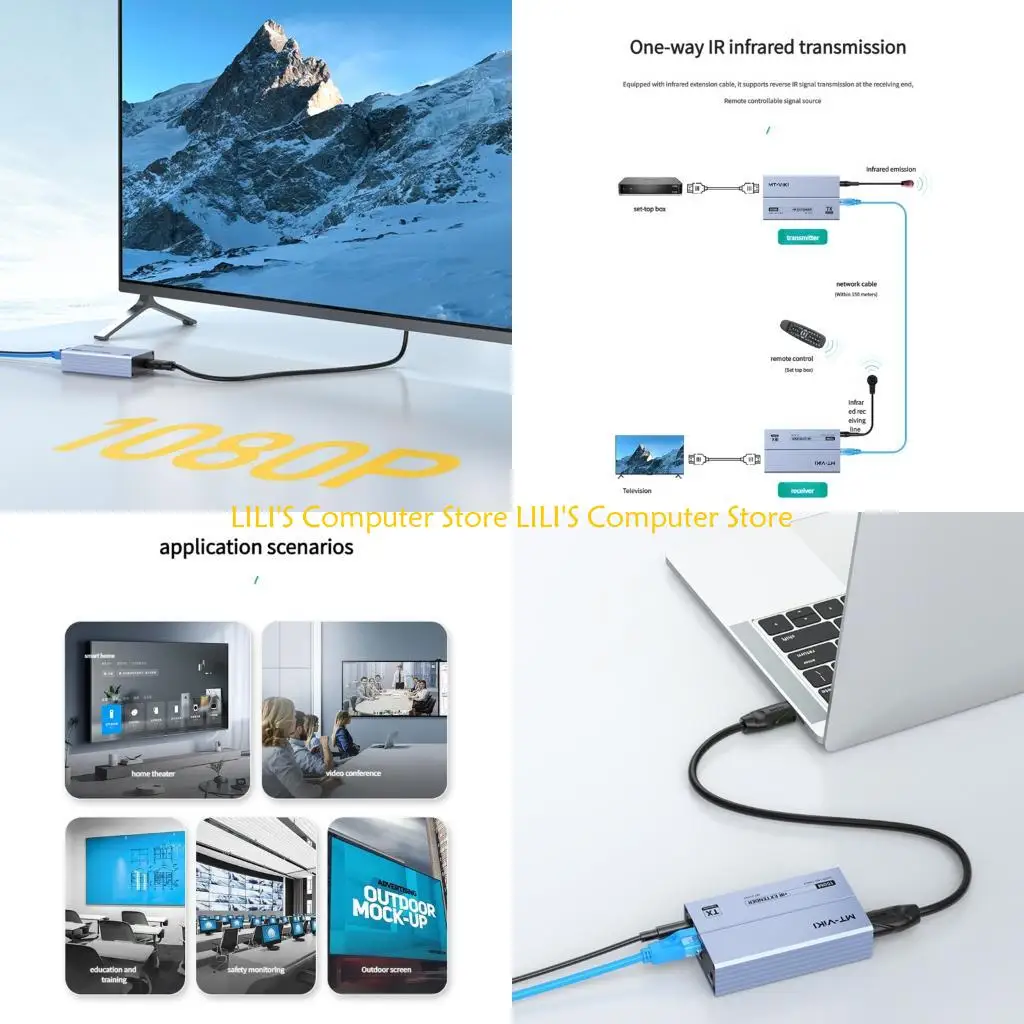 A52B Ethernet Baseds HDTV Extender With 150m Transmission 1080P IR Controls LoopOut And Synchronized Sound Support