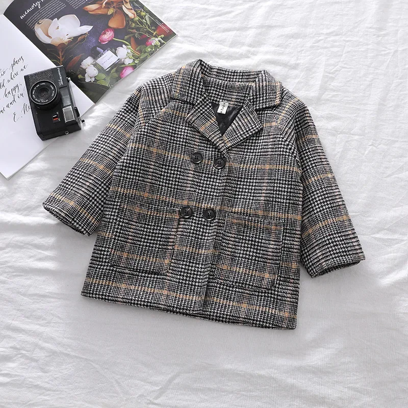 Boys Plaid Trench Coat Jacket 23 S48eb5a510e284d9b814c74cb5b164b5aH