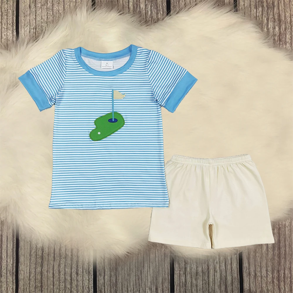 Children Boutique Kids Sets Soft Outfit Baby Boy Summer Clothing Short Sleeve Golf Embroidery Tops Cotton Shorts Striped Clothes
Children Boutique Kids Sets Soft Outfit Baby Boy Summer Clothing Short Sleeve Golf Embroidery Tops Cotton Shorts Striped Clothes