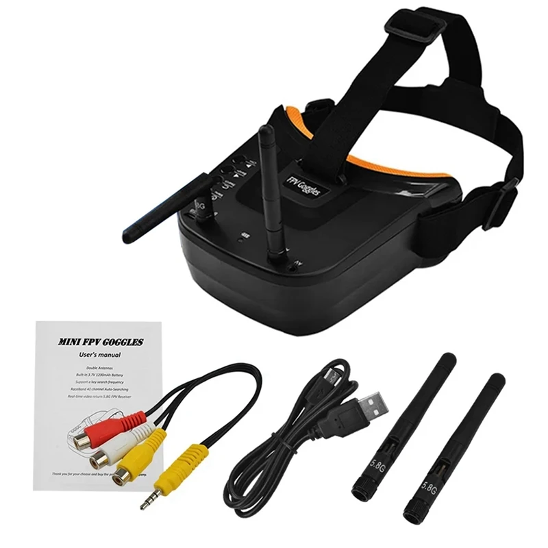 New-Mini FPV Goggles 5.8G 40CH Dual Antennas Auto-Searching FPV Goggles 3.0 Inch 480X320 LCD Screen For RC Racing Drone
New-Mini FPV Goggles 5.8G 40CH Dual Antennas Auto-Searching FPV Goggles 3.0 Inch 480X320 LCD Screen For RC Racing Drone
