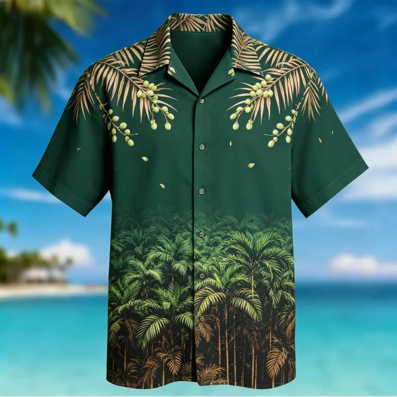 Gradient Natural Printed Short Sleeved Shirt For men's Casual top, Suitable For Artistic Vacation Style And Daily Wear
Gradient Natural Printed Short Sleeved Shirt For men's Casual top, Suitable For Artistic Vacation Style And Daily Wear