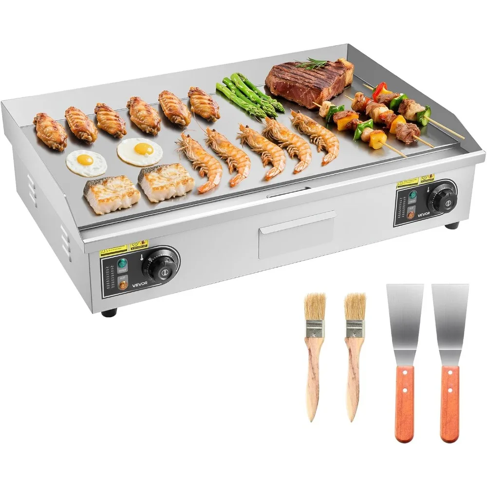 US Shipping Commercial Electric Griddle 28.54 x 15.75 Inch 2800W Stainless Steel Flat Top Grill with Adjustable Temperature
US Shipping Commercial Electric Griddle 28.54 x 15.75 Inch 2800W Stainless Steel Flat Top Grill with Adjustable Temperature