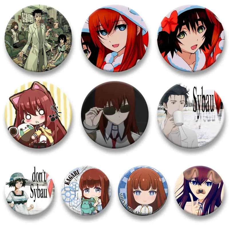 Kurisu Makise Mayuri Shiina Rintaro Okabe Cartoon Round Badge Anime Steins Gate Brooch Clothing Backpack Accessories Lapel Pins
Kurisu Makise Mayuri Shiina Rintaro Okabe Cartoon Round Badge Anime Steins Gate Brooch Clothing Backpack Accessories Lapel Pins