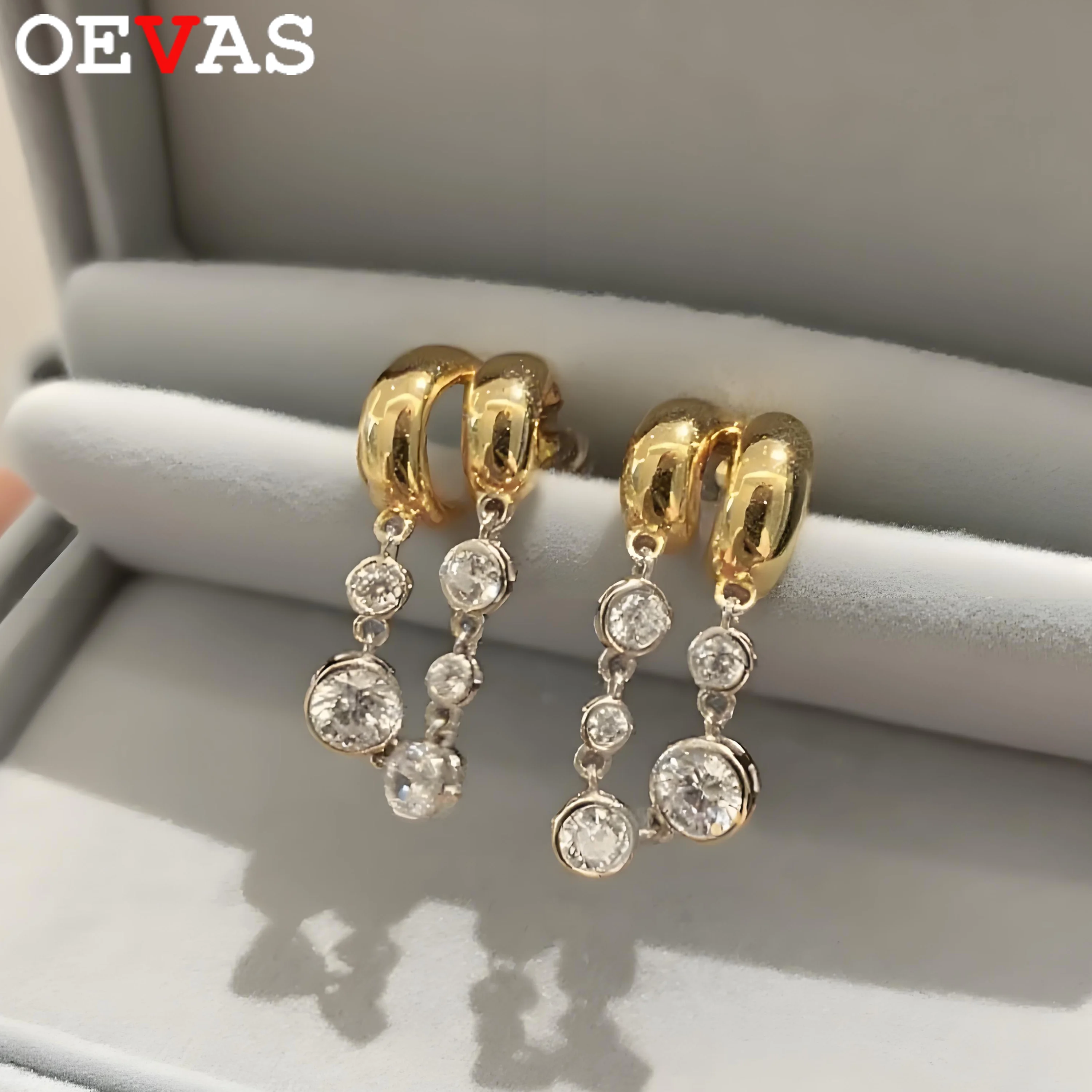 OEVAS round Bubbles Zircon Earrings 100% 925 Sterling Silver Pendant Earrings for Women Sparkling Wedding Party Fine Jewelry
OEVAS round Bubbles Zircon Earrings 100% 925 Sterling Silver Pendant Earrings for Women Sparkling Wedding Party Fine Jewelry