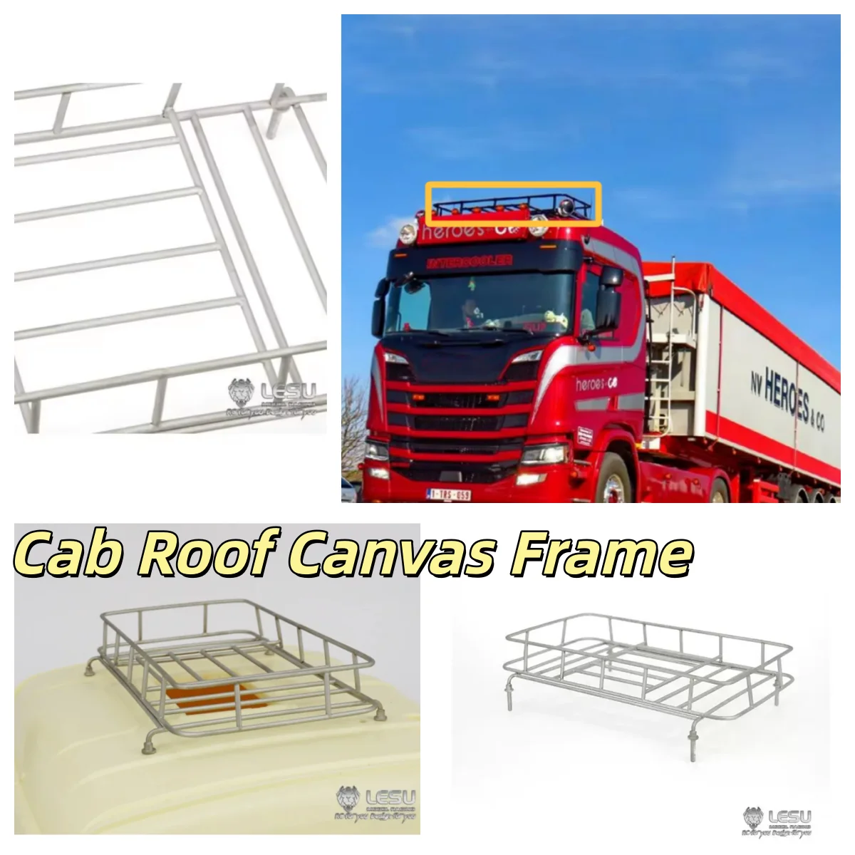 1/14 RC Toy Truck Cab Canopy Frame Roof Rack For Tamiya 1/14 RC Tractor Truck For SCANIA MAN FH16 Parts Accessories LESU G-6127
1/14 RC Toy Truck Cab Canopy Frame Roof Rack For Tamiya 1/14 RC Tractor Truck For SCANIA MAN FH16 Parts Accessories LESU G-6127